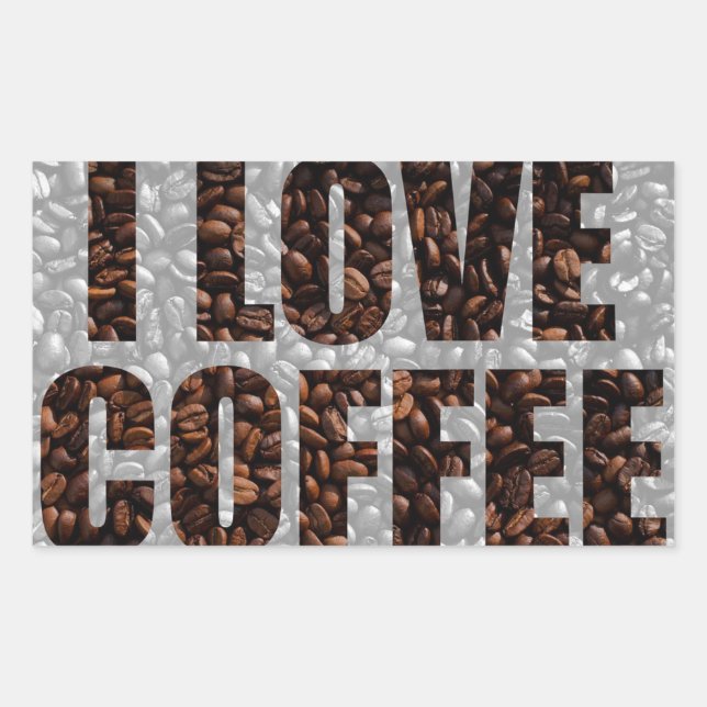 Coffee lovers rectangular sticker (Front)
