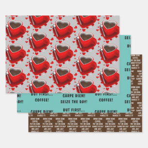 COFFEE LOVERS SET WRAPPING PAPER SHEET
