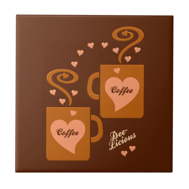 Coffee Lovers tile, customise Tile (Front)