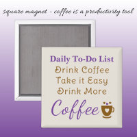 Coffee lovers to do list brown purple