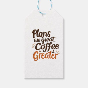 Coffee Lover's Typography Gift Tags