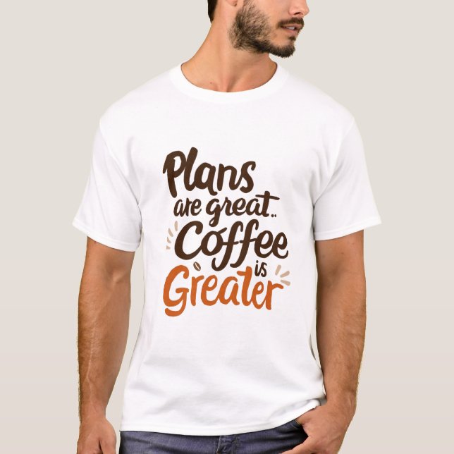 Coffee Lover's Typography T-Shirt (Front)