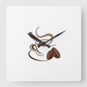 Coffee Lovers Wall Clock - Cup of Coffee & Co
