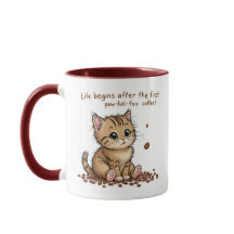 Coffee-Loving Kitten Mug