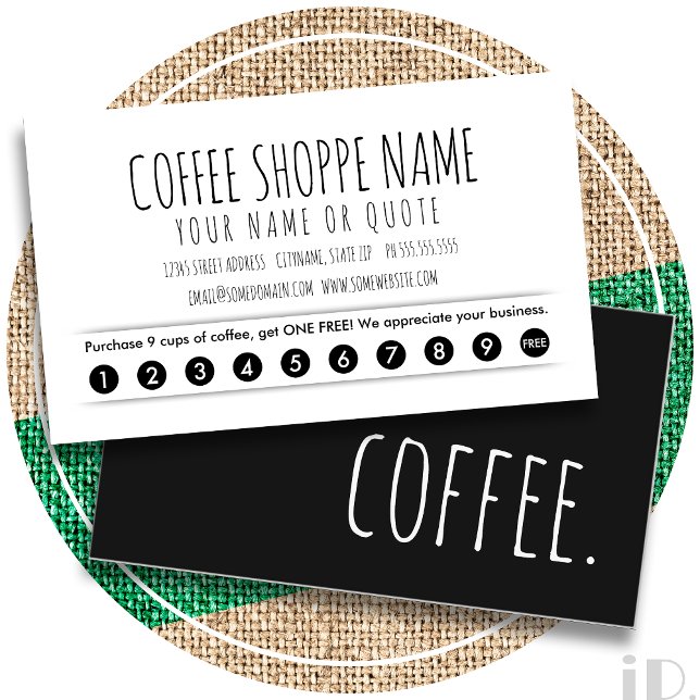 coffee. loyalty punch card (Creator Uploaded)