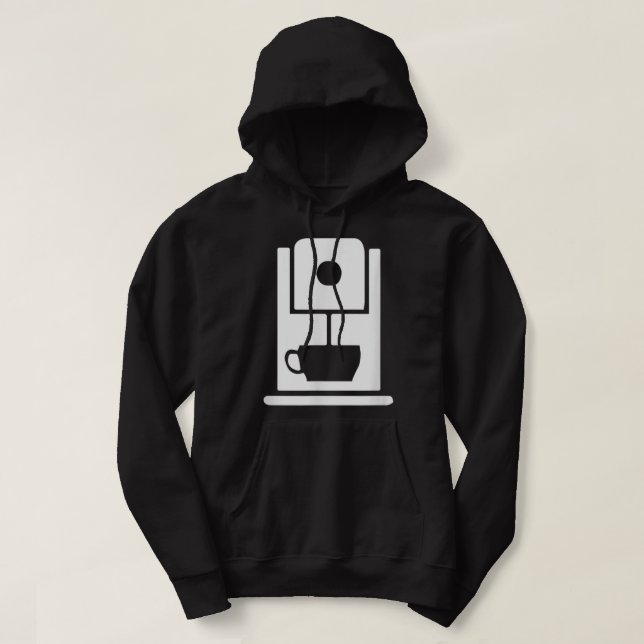 Coffee Machine Cafe Worker Uniform  Hoodie (Design Front)