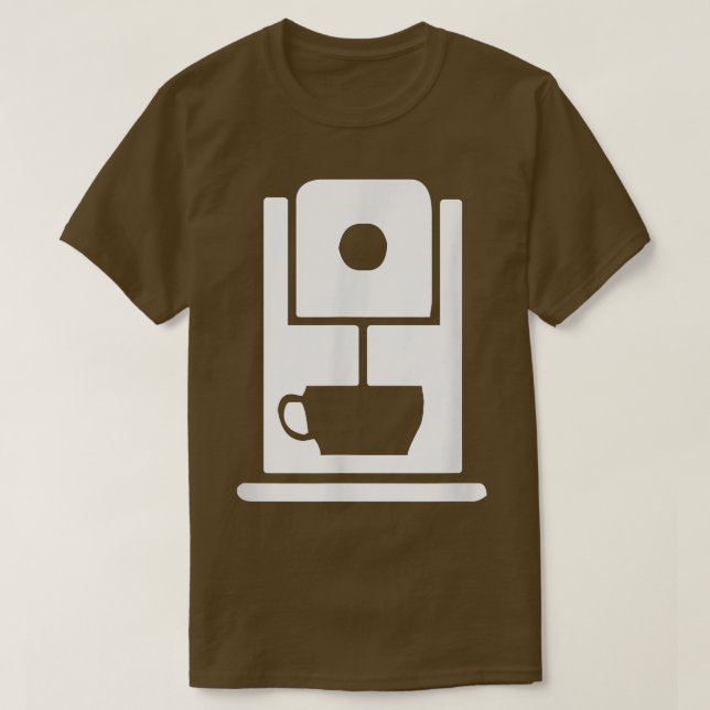 Coffee Machine Cafe Worker Uniform  T-Shirt (Design Front)