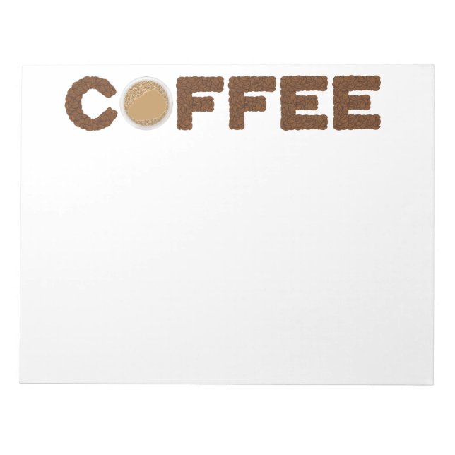 Coffee made out of coffee beans and beverage notepad (Front)