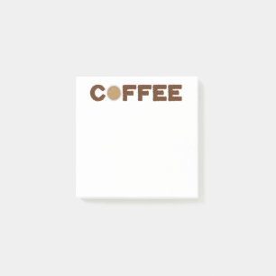 Coffee made out of coffee beans and beverage post-it notes