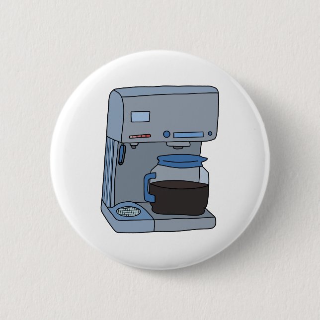 Coffee Maker 6 Cm Round Badge (Front)