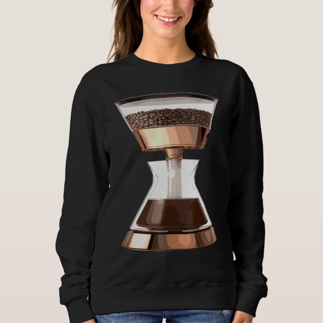 Coffee Maker Costume Barista Machine Cafe Hallowee Sweatshirt (Front)