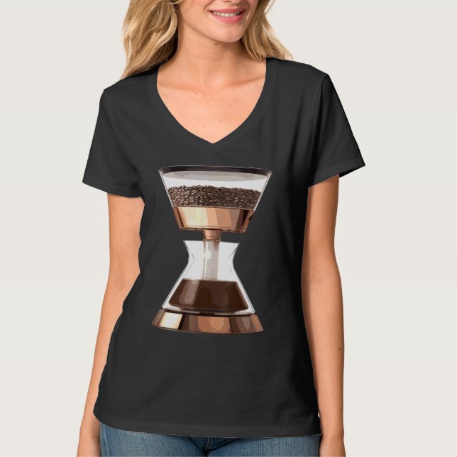 Coffee Maker Costume Barista Machine Cafe Hallowee T-Shirt (Front)
