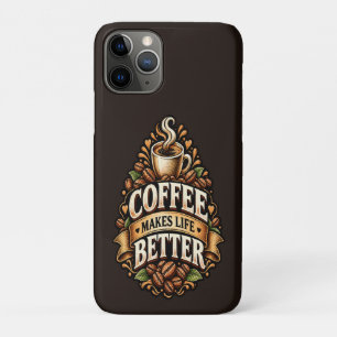 Coffee Makes Life Better – Coffee Lover Vintage Case-Mate iPhone Case