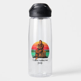 Coffee Makes Me Poop Bigfoot Sasquatch Funny Water Bottle