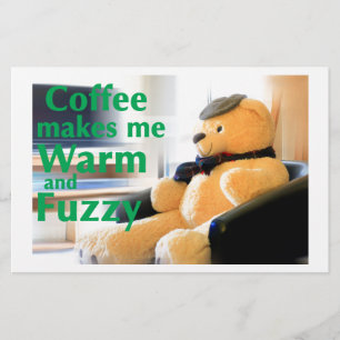 Coffee Makes Me Warm and Fuzzy Stationery