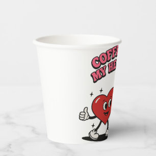 Coffee Makes My Heart Smile Paper Cups