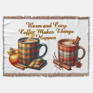 Coffee Makes Things Happen Throw Blanket