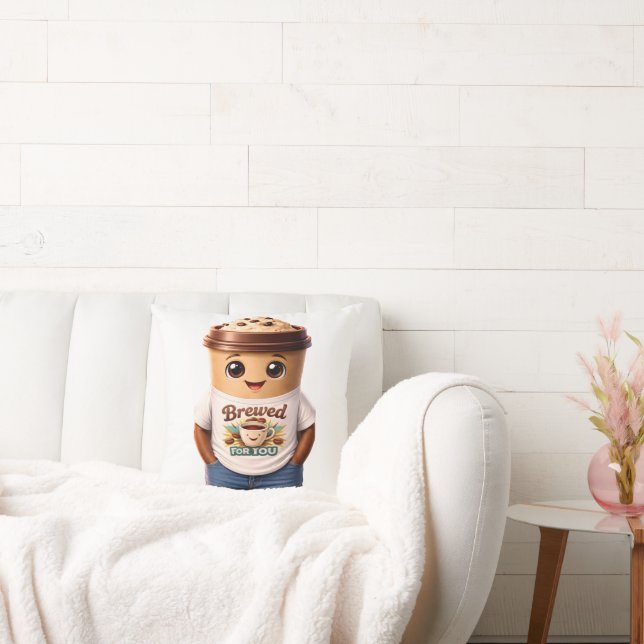 Coffee Man – Fun Design for True Caffeine Kings Cushion (Couch)