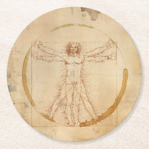 Coffee Man Round Paper Coaster