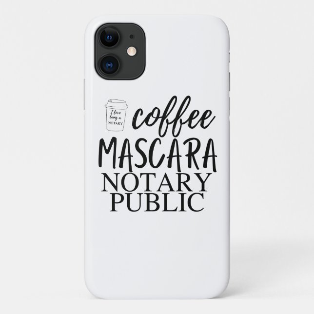 Coffee Mascara Notary Public iPhone cellphone case (Back)