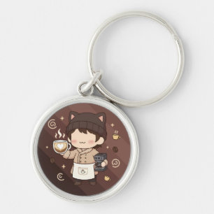 Coffee Master Espresso Expert Art Key Ring