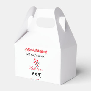 Coffee & milk blend love couple coffee red heart n favour box