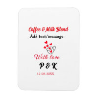 Coffee & milk blend love couple coffee red heart n