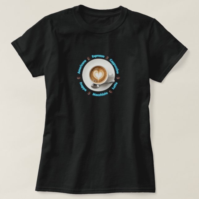 Coffee Milk Heart Design t-shirt (Design Front)