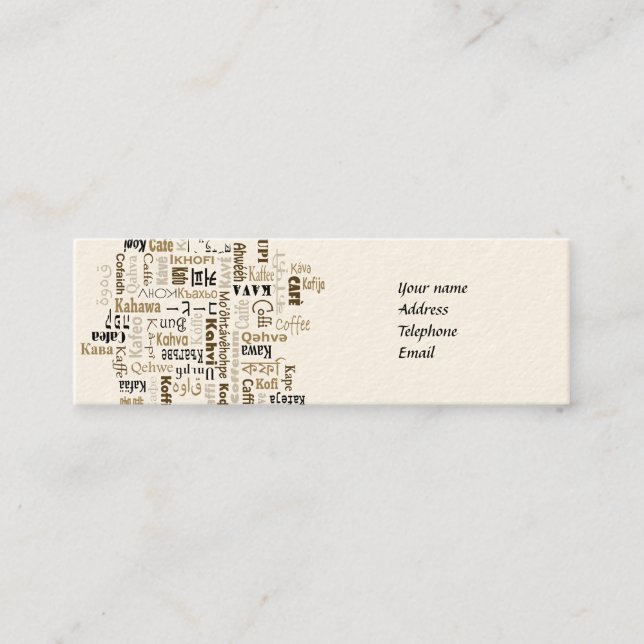 Coffee Mini Business Card (Front)