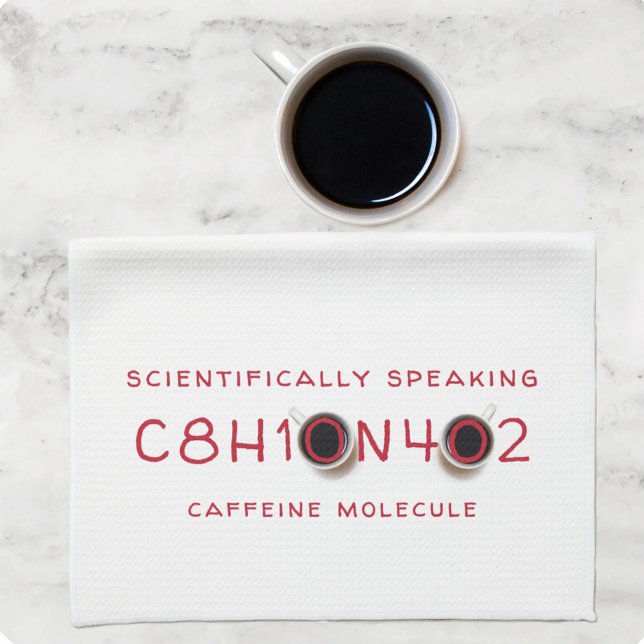 Coffee Molecule Formula Tea Towel (Creator Uploaded)