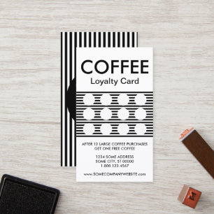 coffee molecule stripe stamp card