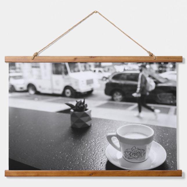 Coffee Moments in NYC Hanging Tapestry (Front)