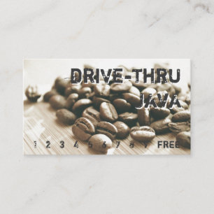 Coffee Monochrome Beans Drink Punchcard Loyalty Card