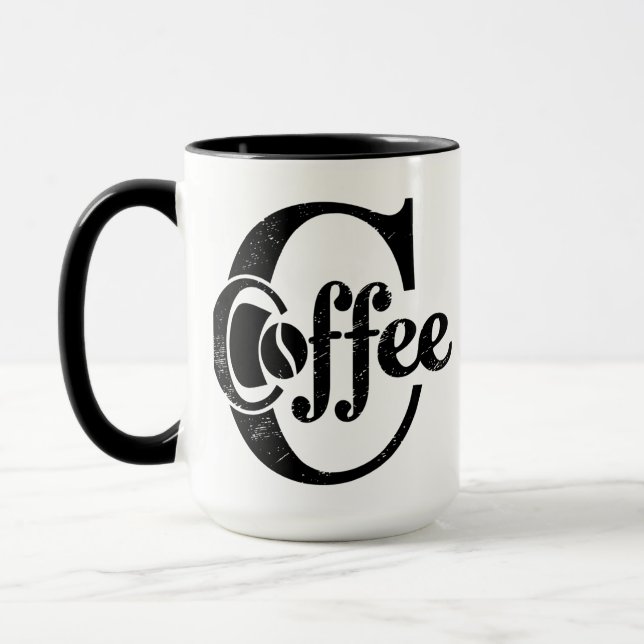 Coffee Monogram Mug (Left)