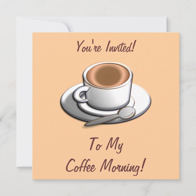 Coffee Morning Coffee Cup Invitation (Front)