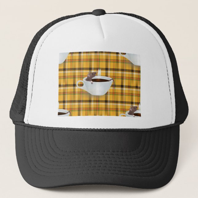 coffee mouse trucker hat (Front)