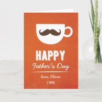 Coffee Moustache | Orange Linen Father's Day