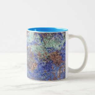 Coffee Mug--Blue Copper Two-Tone Coffee Mug