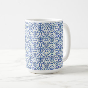 Coffee Mug-Blue Damask Mug