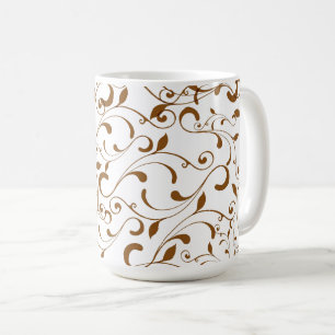 Coffee Mug-Brown Swirls Coffee Mug