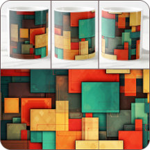 COFFEE MUG - Color-Blocks in Many Colors (Front)