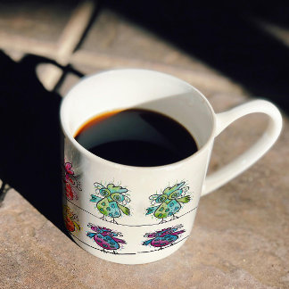 Coffee mug (Colourful Whimsical Birds 01)