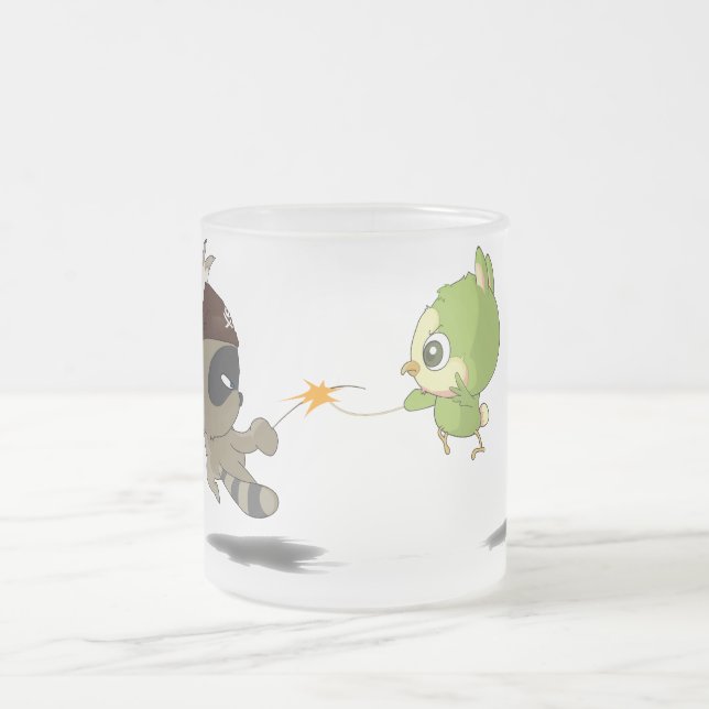 Coffee Mug Cute Bird Funny Cartoon Anime Character (Center)