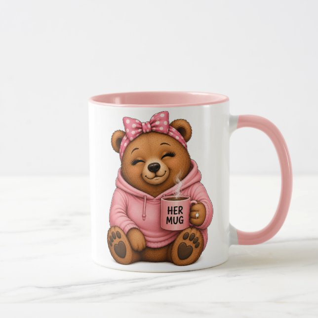 Coffee Mug Cute Cosy Her Bear  (Right)