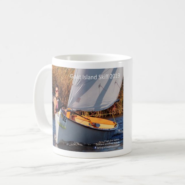 Coffee Mug for 2019 Goat Island Skiff Calendar (Front Left)