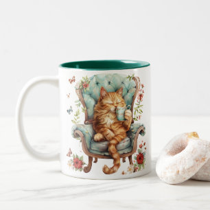Coffee Mug For Cat Lovers Cute Cat Art