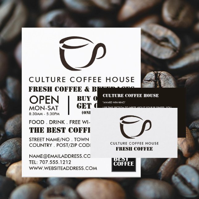 Coffee Mug Icon, Barista, Café, Coffeehouse Flyer (Creator Uploaded)