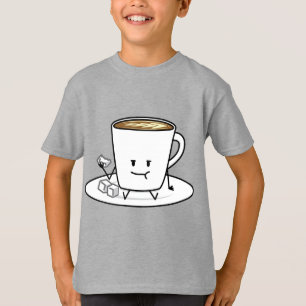 Coffee mug latte coffee eating sugar cubes cream T-Shirt