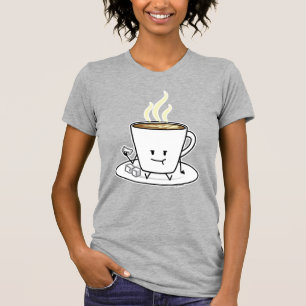 Coffee mug latte coffee eating sugar cubes cream T-Shirt