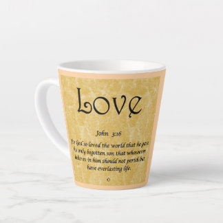 coffee mug-Love 3;16 Latte Mug